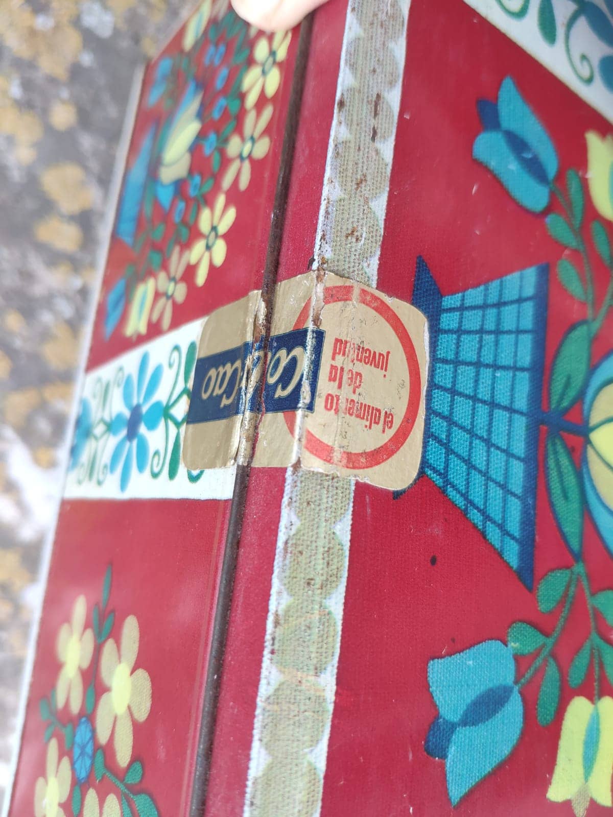 Lata de Cola Cao flores antigua años 60 - Imagen 4