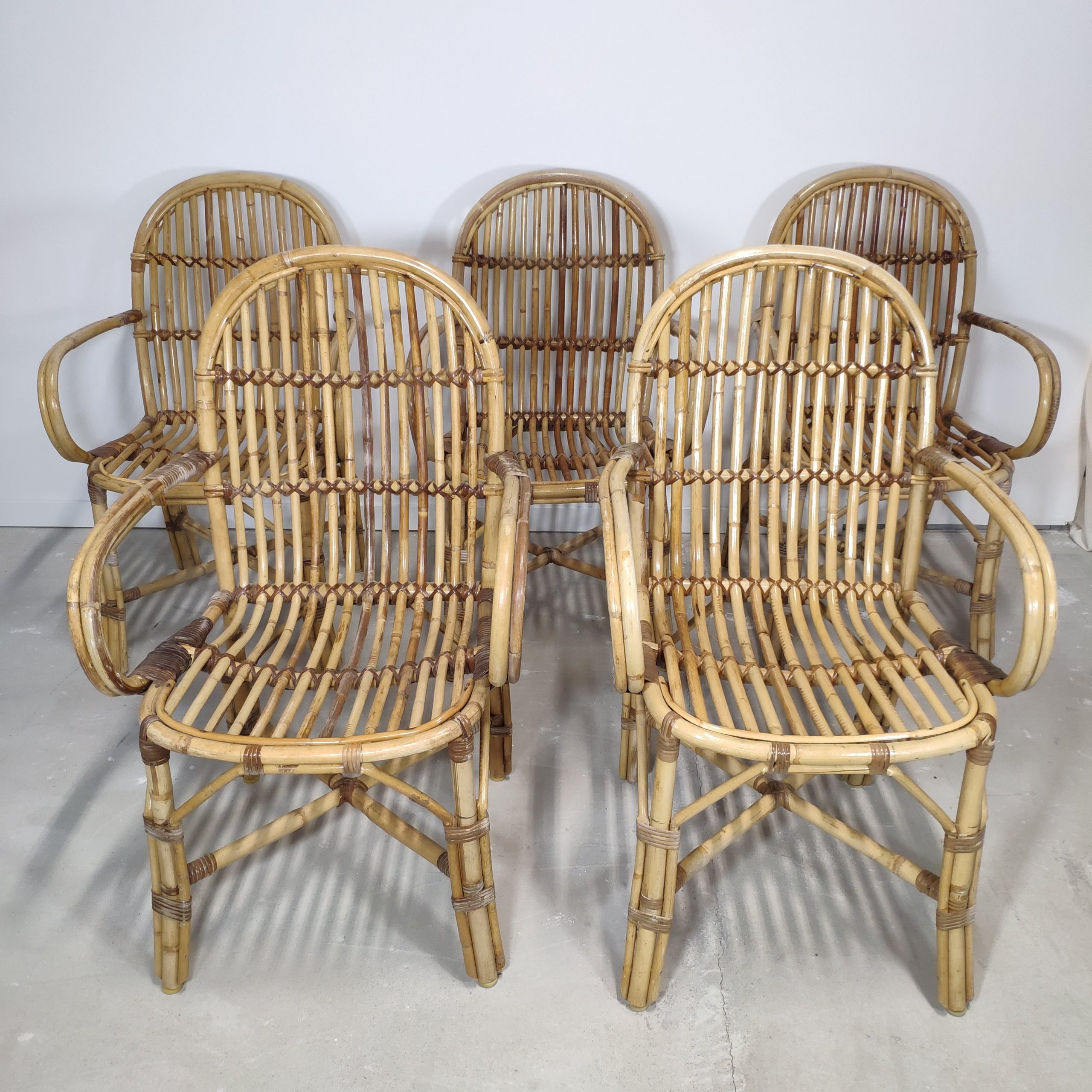 5 sillas mimbre - Imagen 8