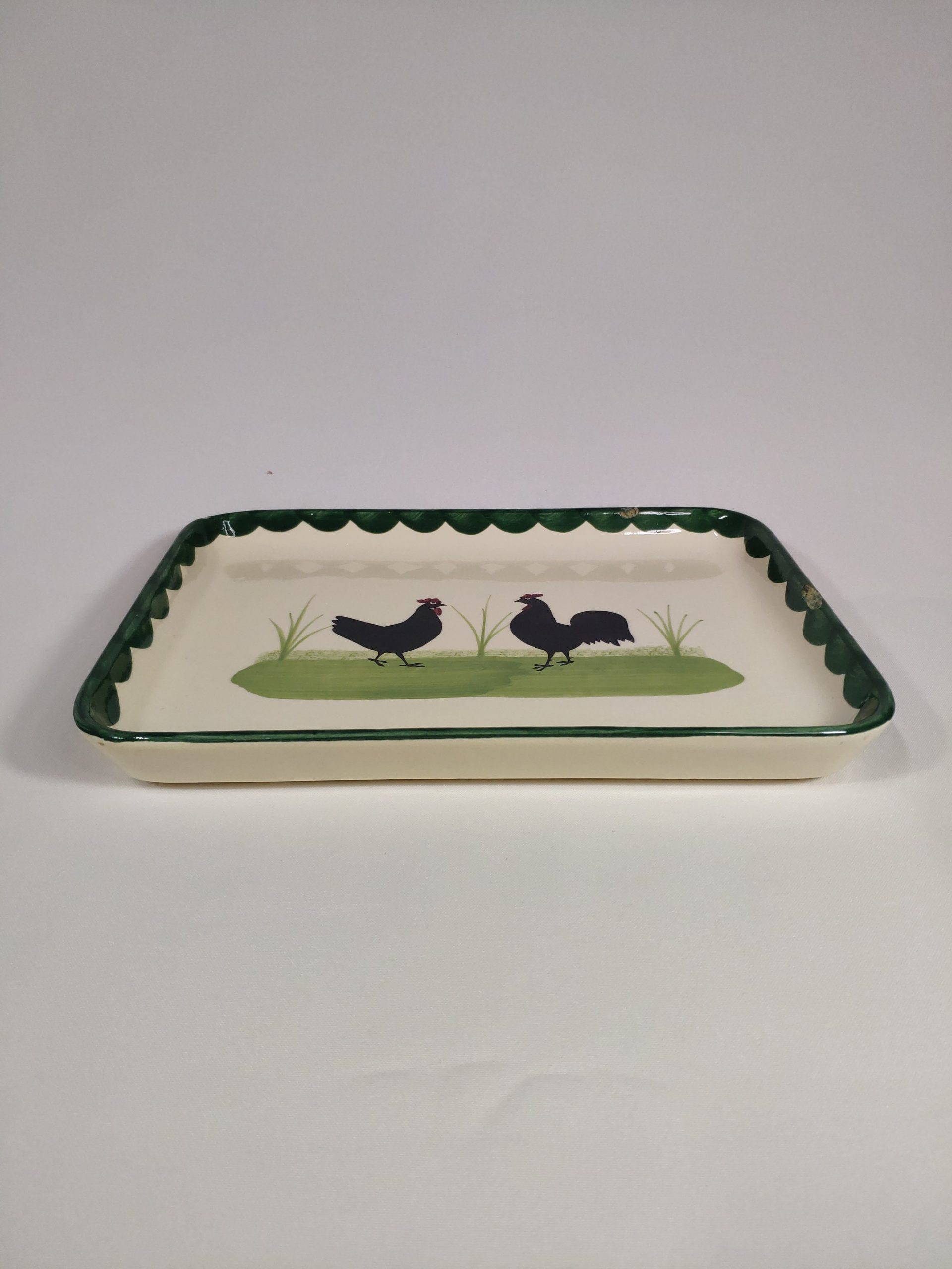 Hahn & Henne - Zeller Keramik bandeja gallo y gallina unico deco