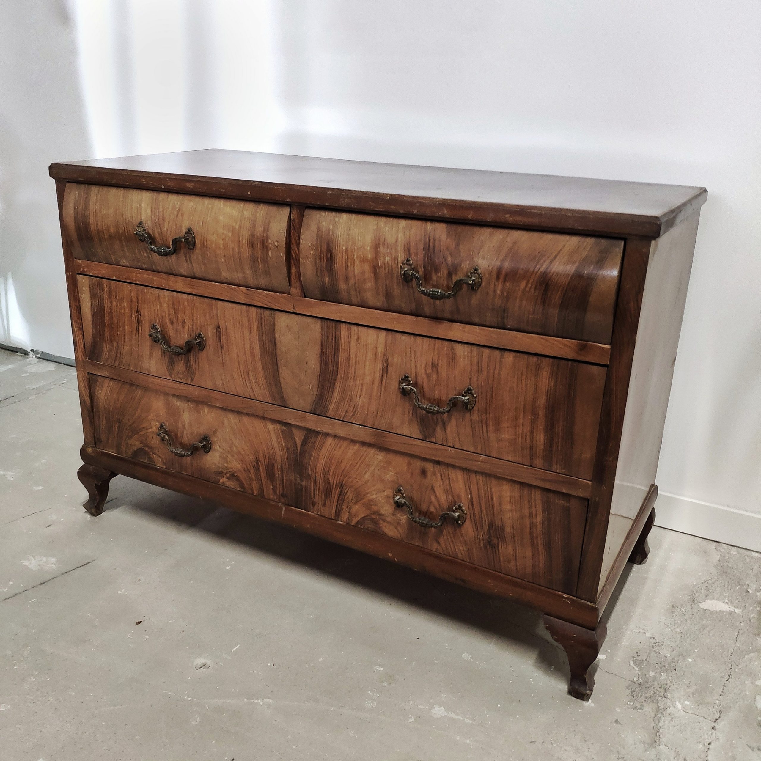 cómoda chapada nogal unico deco muebles segunda mano