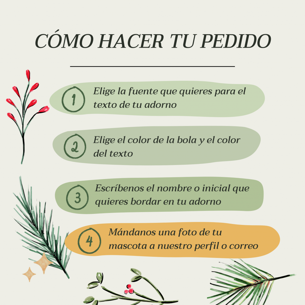 Adorno personalizado bordado con la cara de tu perro