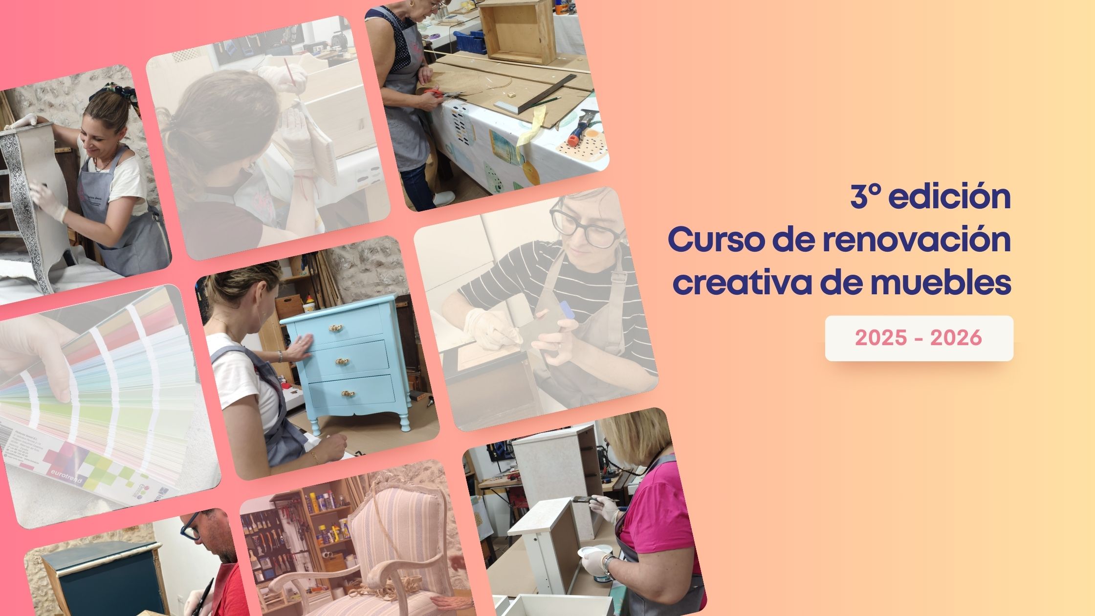 📅 Curso de restauración de muebles en Alicante: